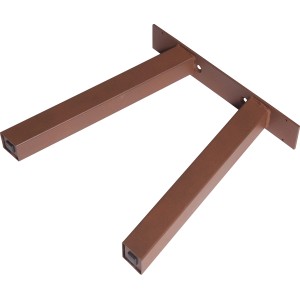 Bankgestell A-Form in Rostoptik, 400x420 mm, für individuelle Bänke im Innen- und Außenbereich.