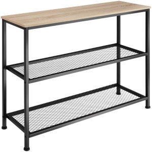 Tectake Konsolentisch Bristol Industrial Style Holz und Stahl  100 x 30 x 81 cm Industrial Holz Hell  Eiche Sonoma