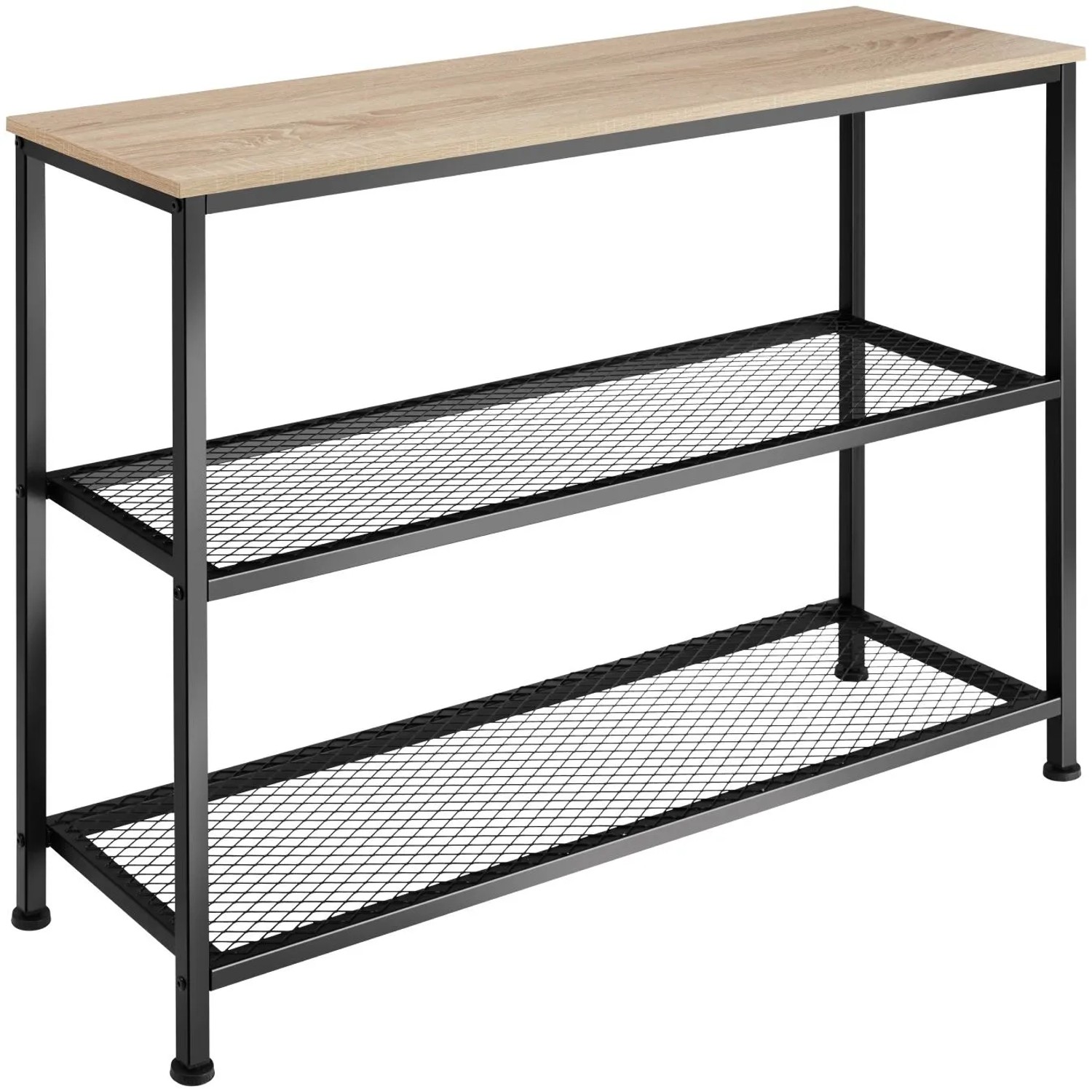 Tectake Konsolentisch Bristol Industrial Style Holz und Stahl  100 x 30 x 81 cm Industrial Holz Hell  Eiche Sonoma