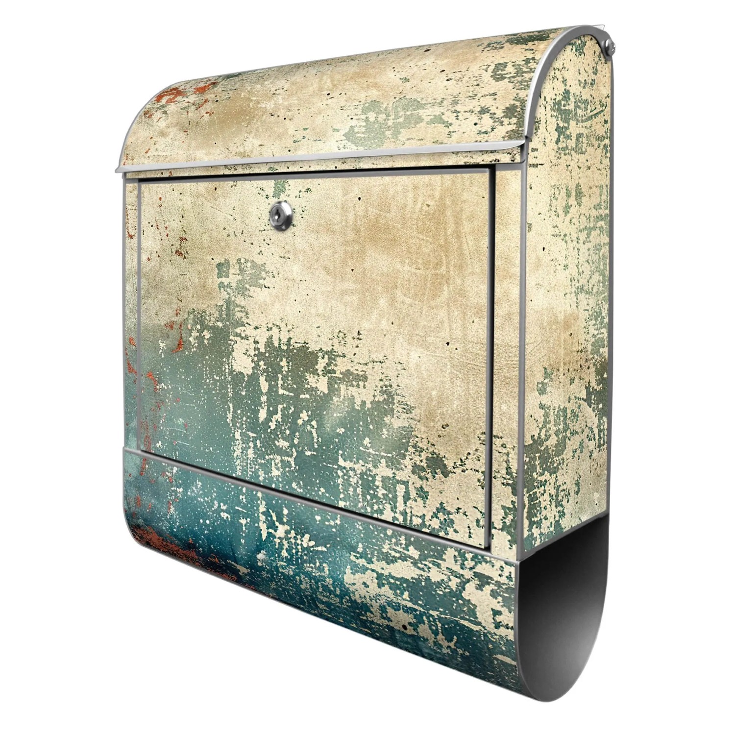 Banjado Design Briefkasten Silber Pulverbeschichtet 39x47x14cm 2 Schlüssel günstig online kaufen