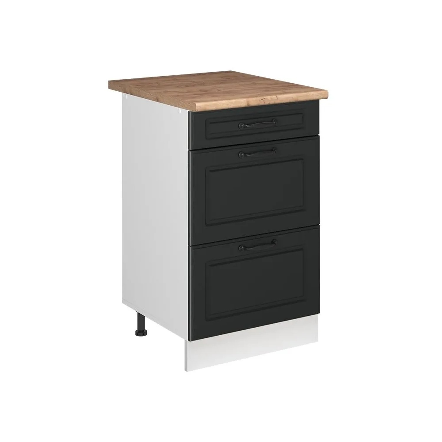 Vicco Küchenunterschrank R-Line Anthrazit Landhaus/Weiß 50 x 82 Arbeitsplatte Goldkraft Eiche Art Nr 69716
