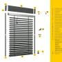 Schellenberg Raffstore Express mit Motor, 180x220 cm, Anthrazit, Einzelteile im Überblick.