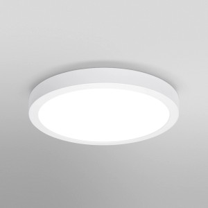 Weiße, runde Ledvance Smart+ WiFi Einbauleuchte Surface Downlight, Durchmesser 40 cm.