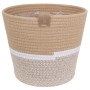 A.H.G. Baumwollkorb Homi-Logo, natur/weiß/beige, Ø 31 cm, als Übertopf oder Aufbewahrungskorb.