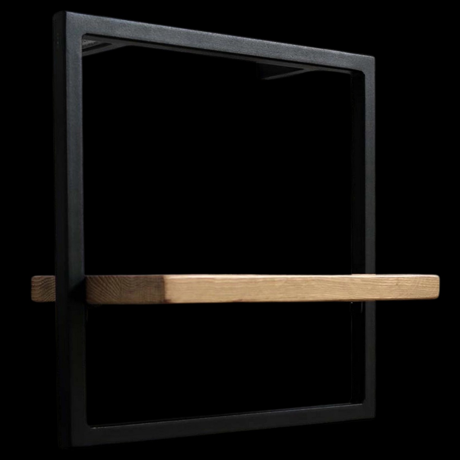 holz4home Wandregal Small Schwarz Gerahmt Industrial Style ohne Baumkante H günstig online kaufen