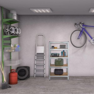 Relaxdays Schwerlastregal Stahl Silber Verzinkt Höhenverstellbar Teilbar 150 cm x 75 cm x 30 cm 9,2 kg