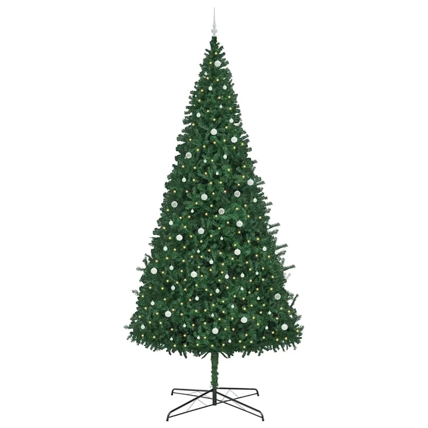 vidaXL Weihnachtsbaum mit Dekorativen Lichterketten Grün 400 cm PVC 3394819