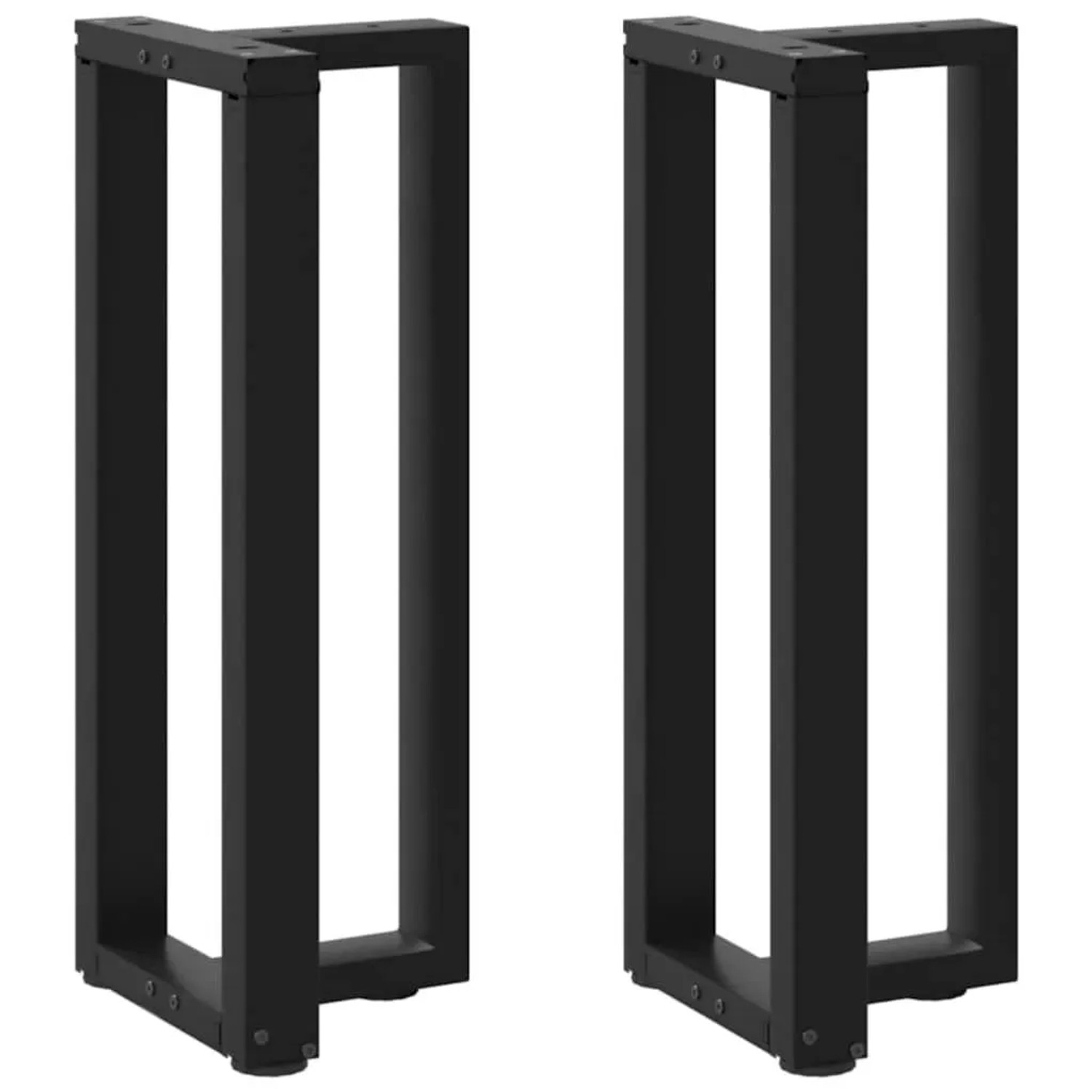 vidaXL Konsolentischbeine T-Form 2 Stk Schwarz 38x25x72-73 cm Stahl 4013044