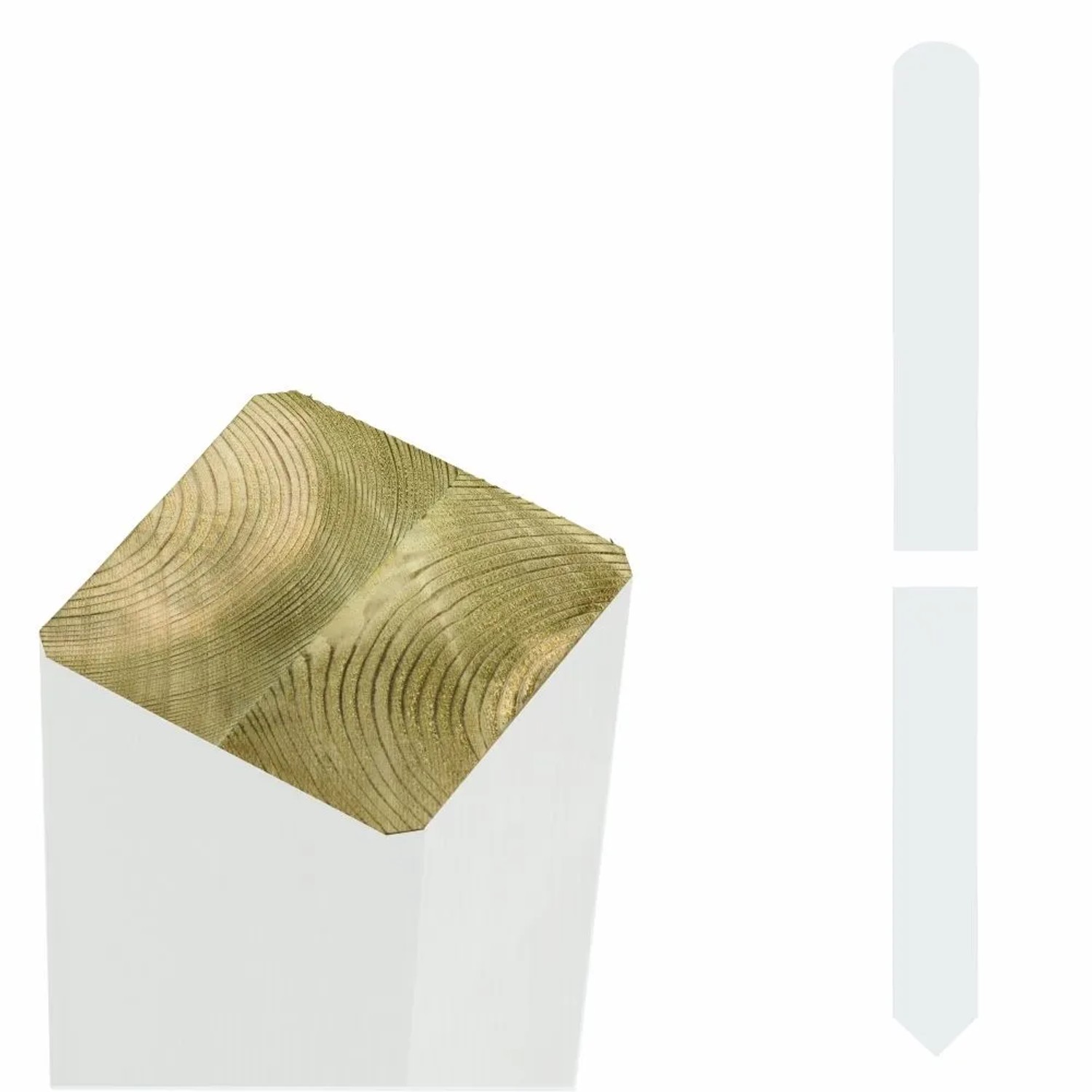 Zaunpfosten Leimholz Kiefer Weiß 7 cm x 7 cm x 158 cm