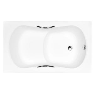 Bad Land Badewanne Rechteck ARIA REHAB 120x70 Mit Styroporverkleidung Und Handgriffen Ablauf Füße