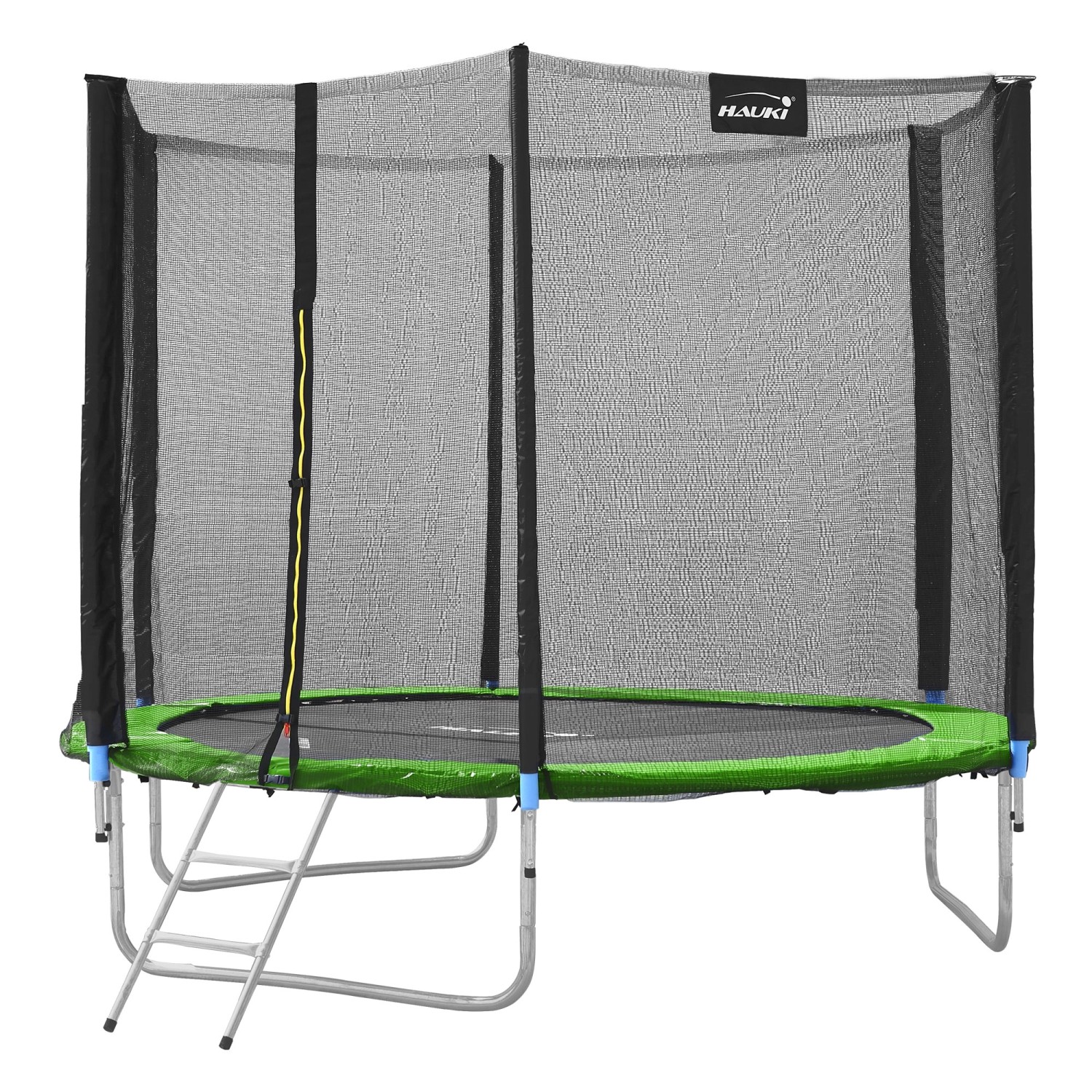 Hauki Trampolin Outdoor 244cm Grün GS Geprüft Rundes Gartentrampolin bis 15 günstig online kaufen