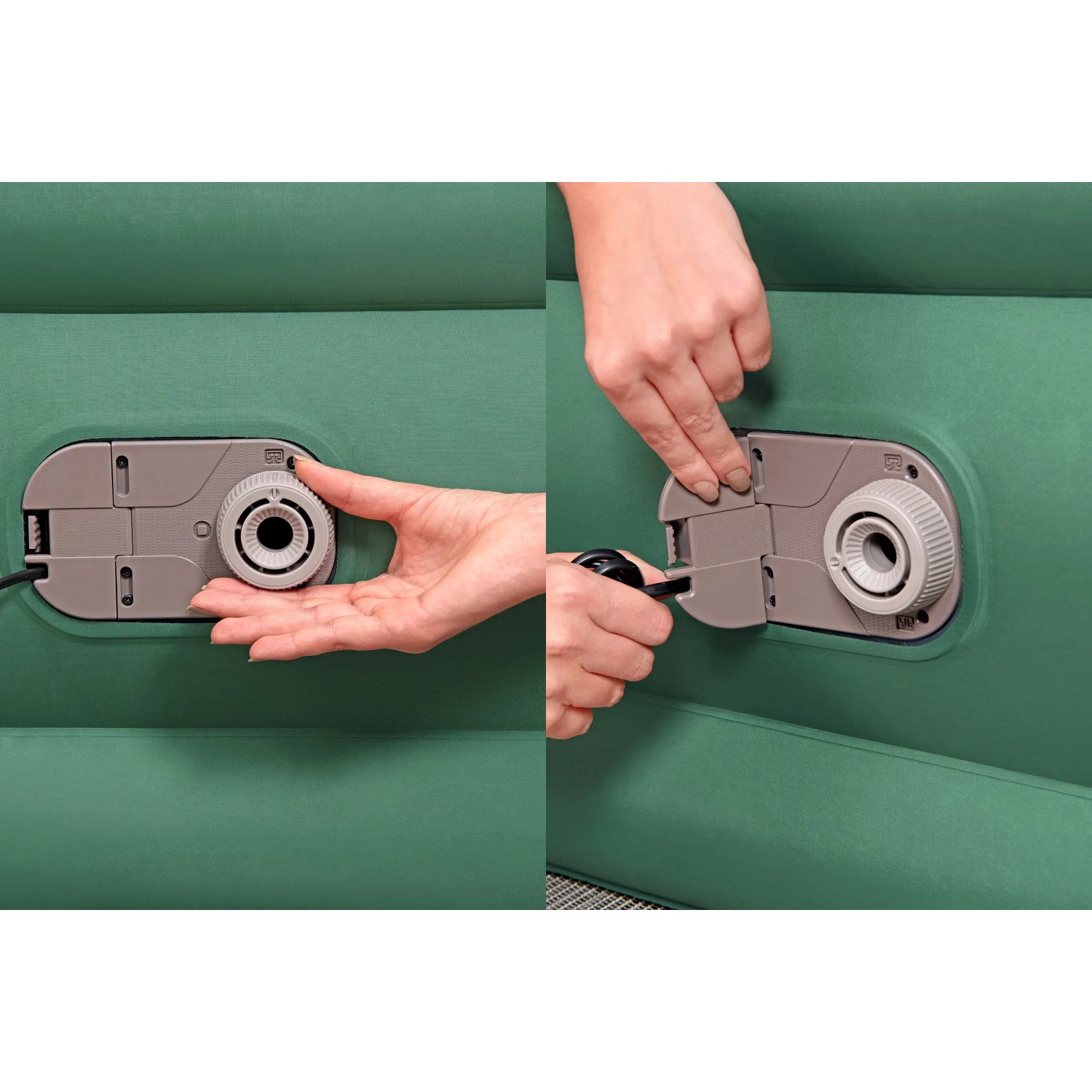 Bestway Luftbett, selbstaufblasend, mit Pumpe im Detail. Ideal für Camping & komfortablen Schlaf.