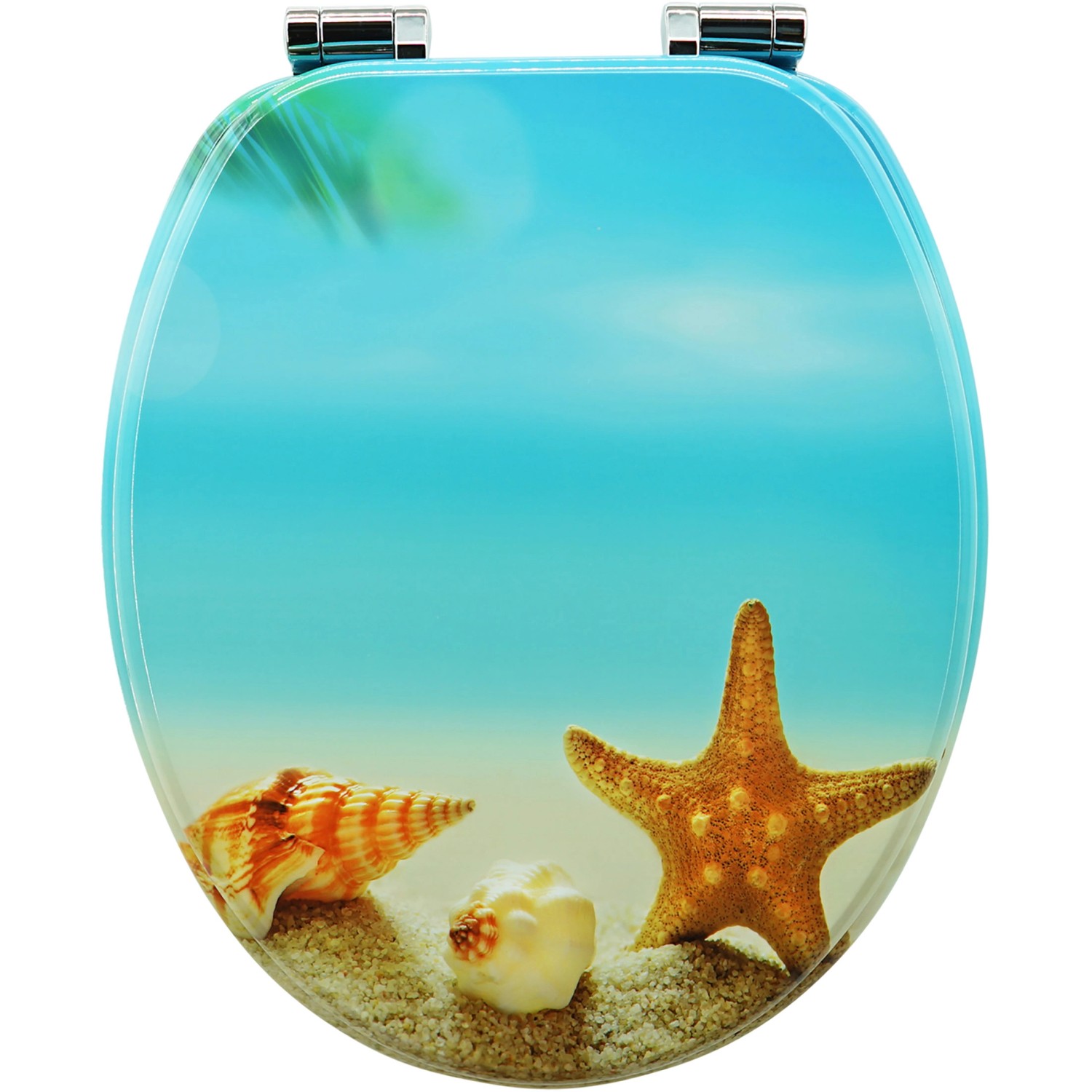 Sanfino WC Sitz Seastar Beach Toilettendeckel mit Absenkautomatik aus Holz günstig online kaufen