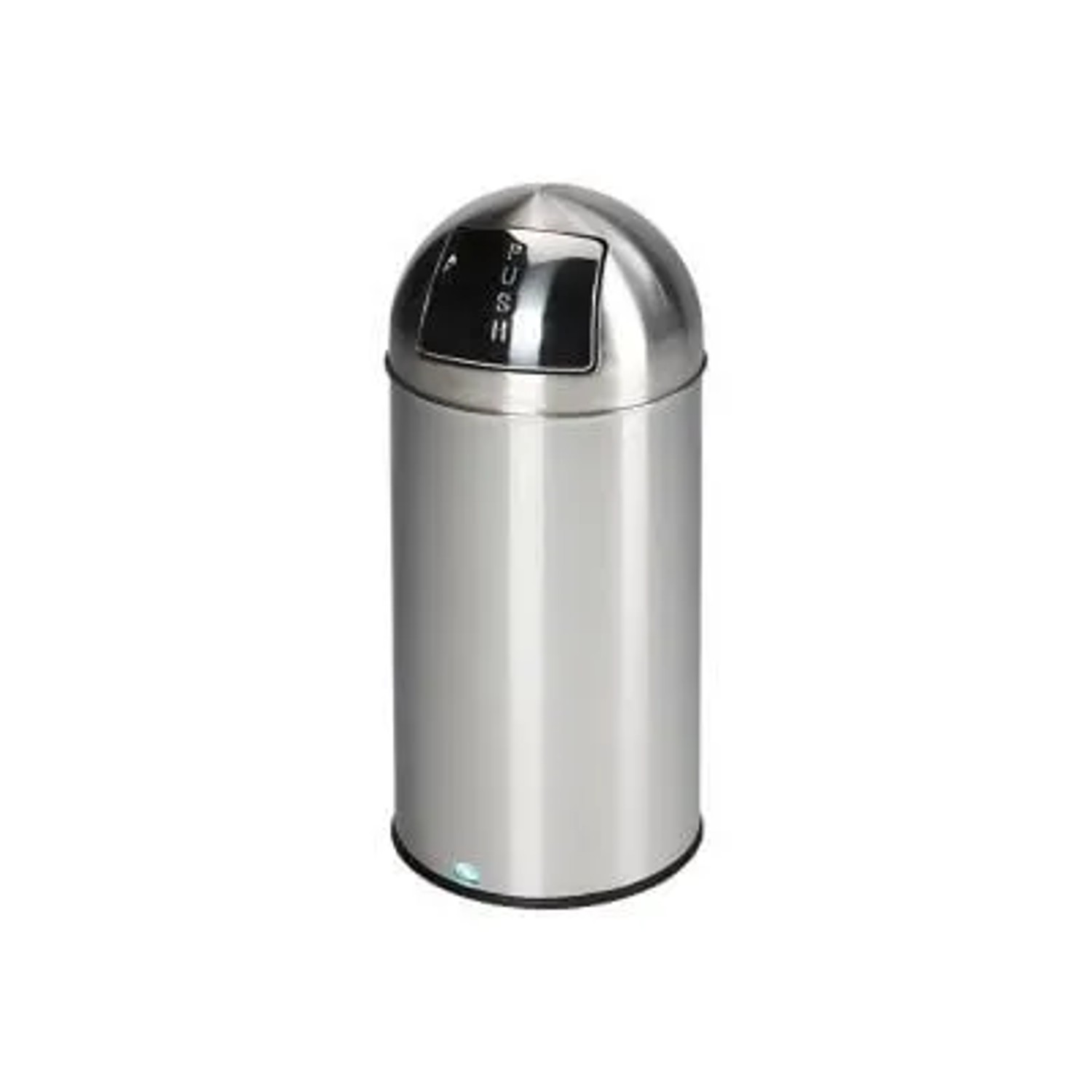 PROREGAL Klassischer Abfallsammler Mit Einwurfklappe Inneneinsatz 35 Liter HxBxT 74 x 35 x 35 cm Edelstahl Matt