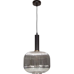 Pendelleuchte Midnight Mystery mit Rauchglas, Ø 25 cm, für stimmungsvolle Beleuchtung.