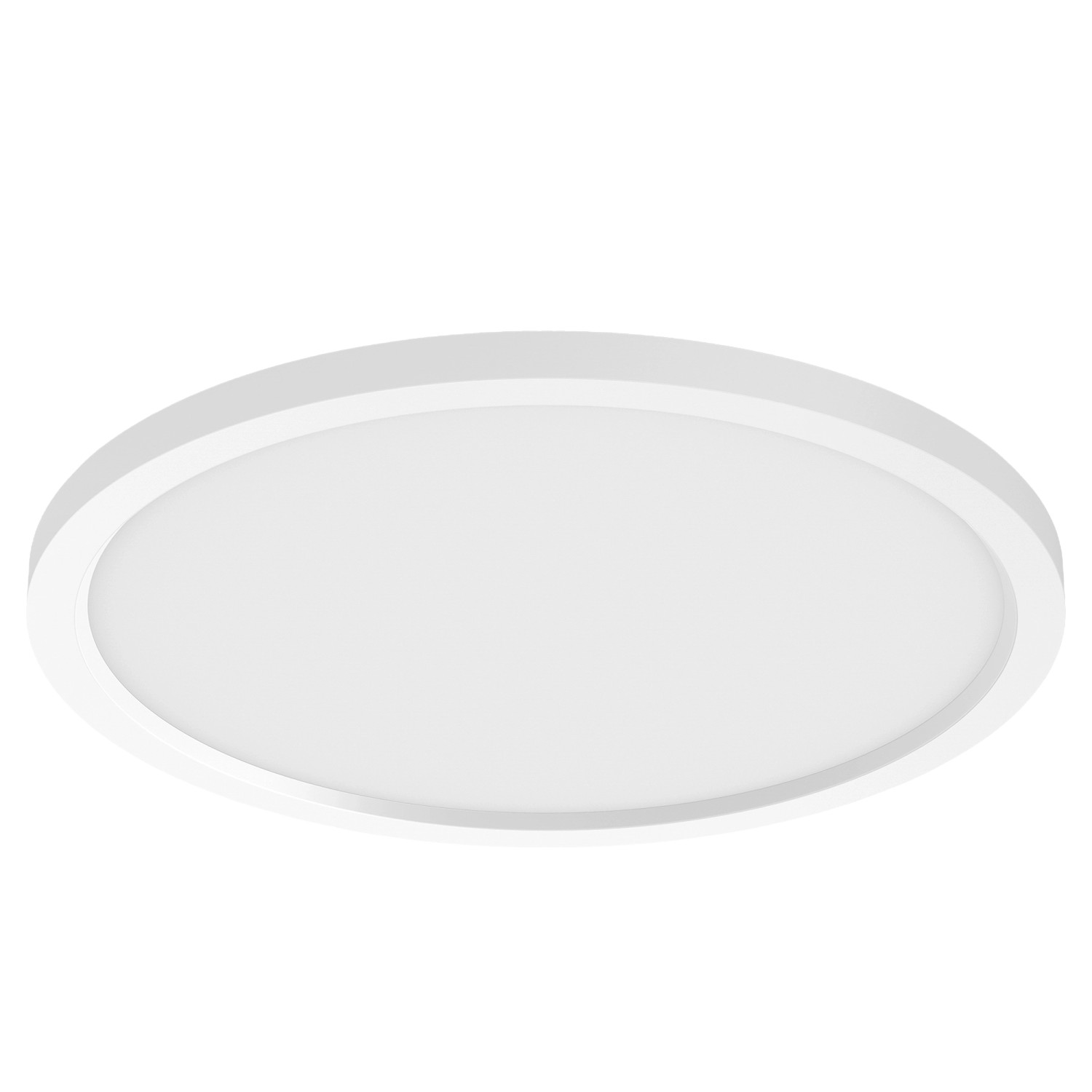 Weiße, runde Philips Hue LED-Panelleuchte Surimu, Ø 39,5 cm, mit RGBW-Funktion.