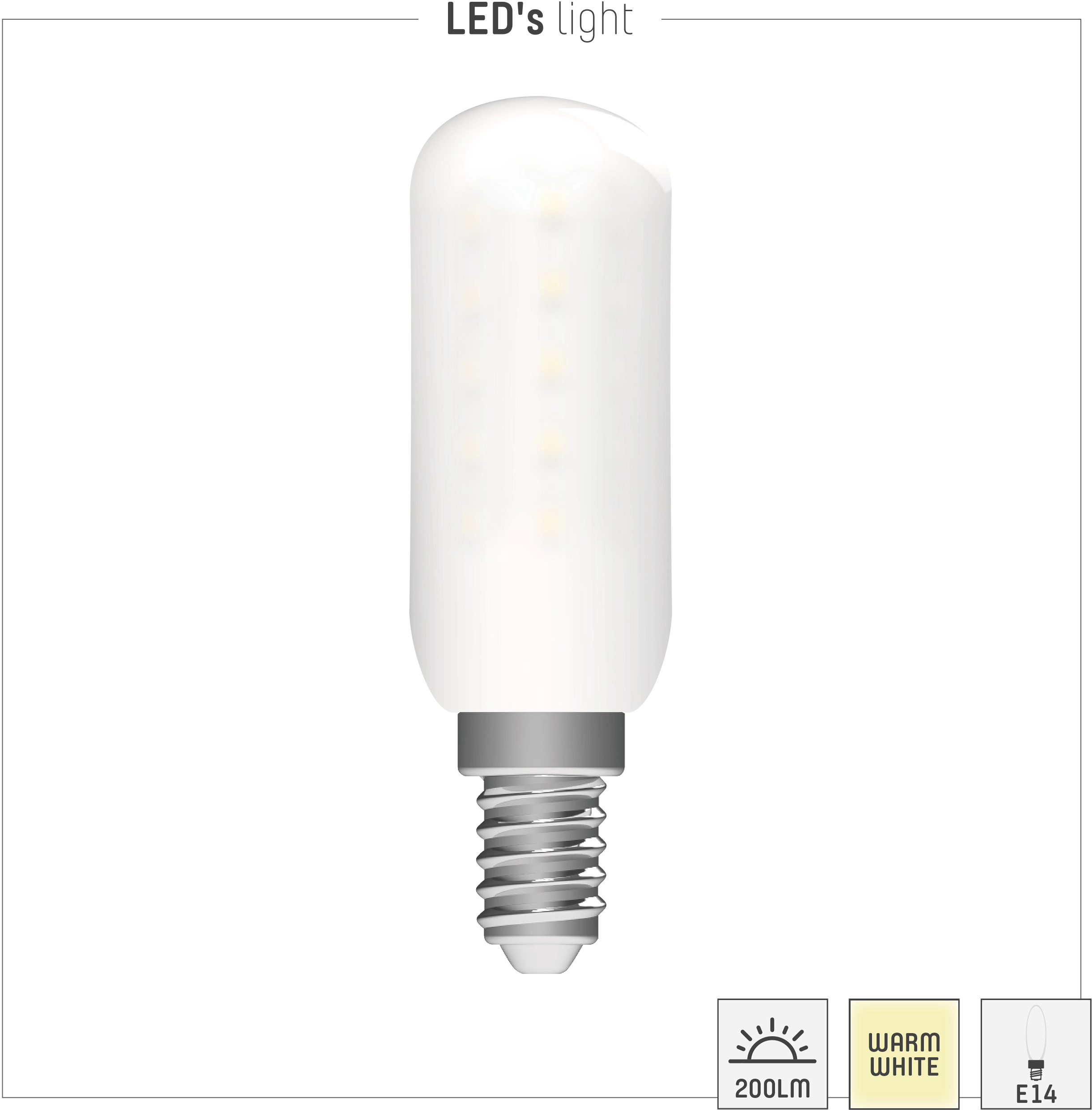 LED-Leuchtmittel SMD E14 Kapsel T25 3 W 280 lm Ø 2,5 cm x 8,2 cm