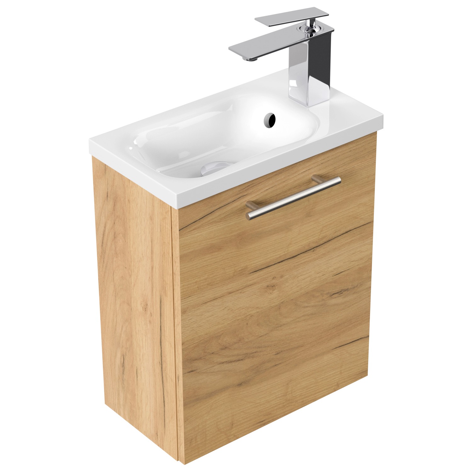 Posseik Badmöbel Pieni Slimline für Gäste-WC 40 cm SoftClose Eiche Gold günstig online kaufen