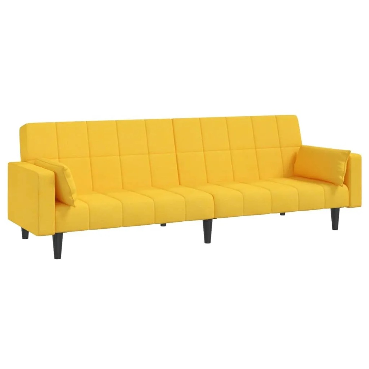 vidaXL Schlafsofa 2-Sitzer mit 2 Kissen Gelb Stoff 375838 günstig online kaufen