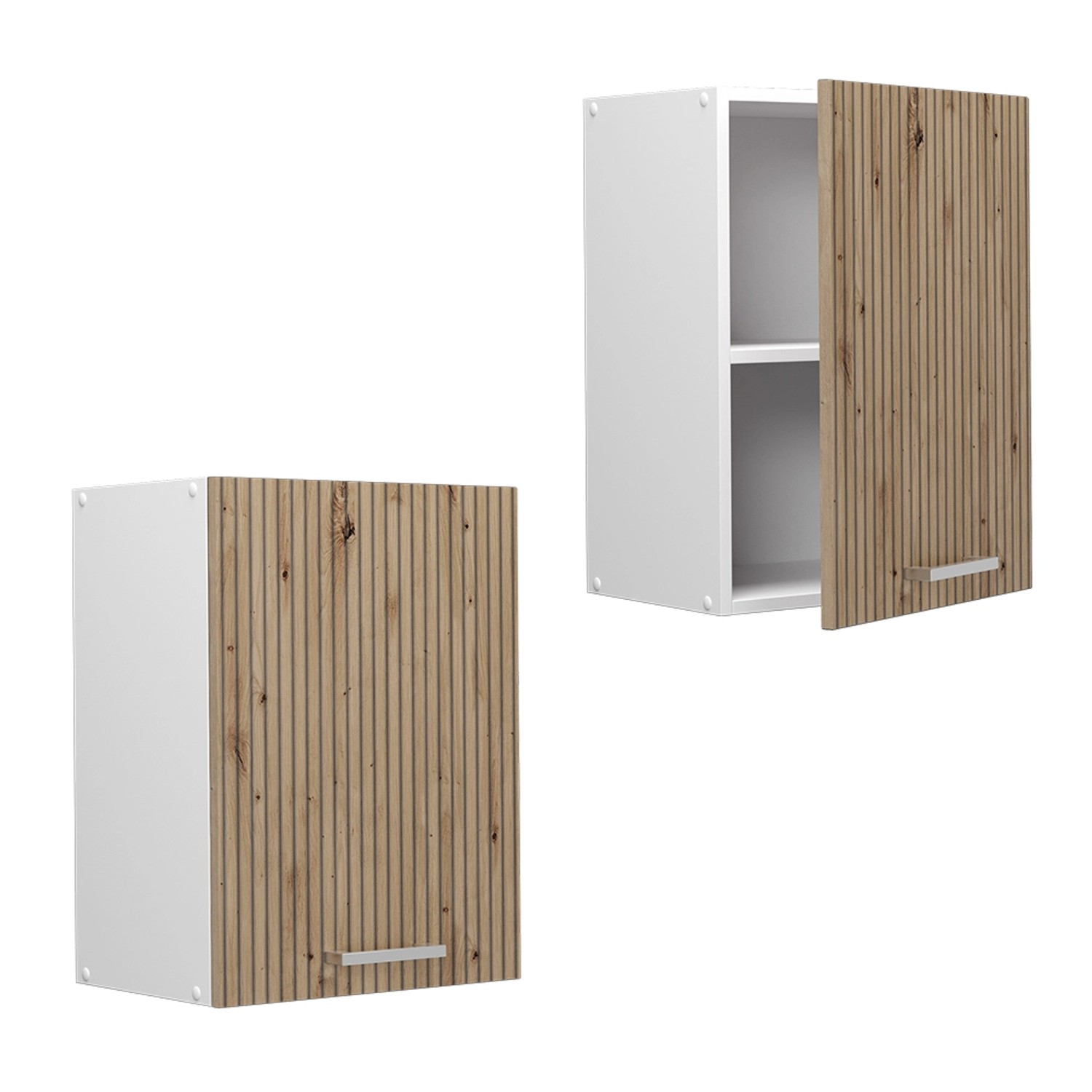 Vicco Hängeschrank R-Line in Artisan Eiche/Weiß, 45 cm breit. Küchenschrank zur Wandmontage.