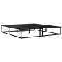 Schwarzes vidaXL Bettgestell aus Metall, 180x200 cm, mit Lattenrost.