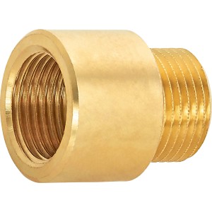 Hahnverlängerung aus Messing, 14,9 mm x 16,7 mm, zur Verlängerung von Armaturen um 15 mm.
