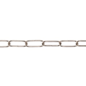 Conacord Ringkette, Stahl, Ø 2mm, 16mm, Nickel, Meterware.