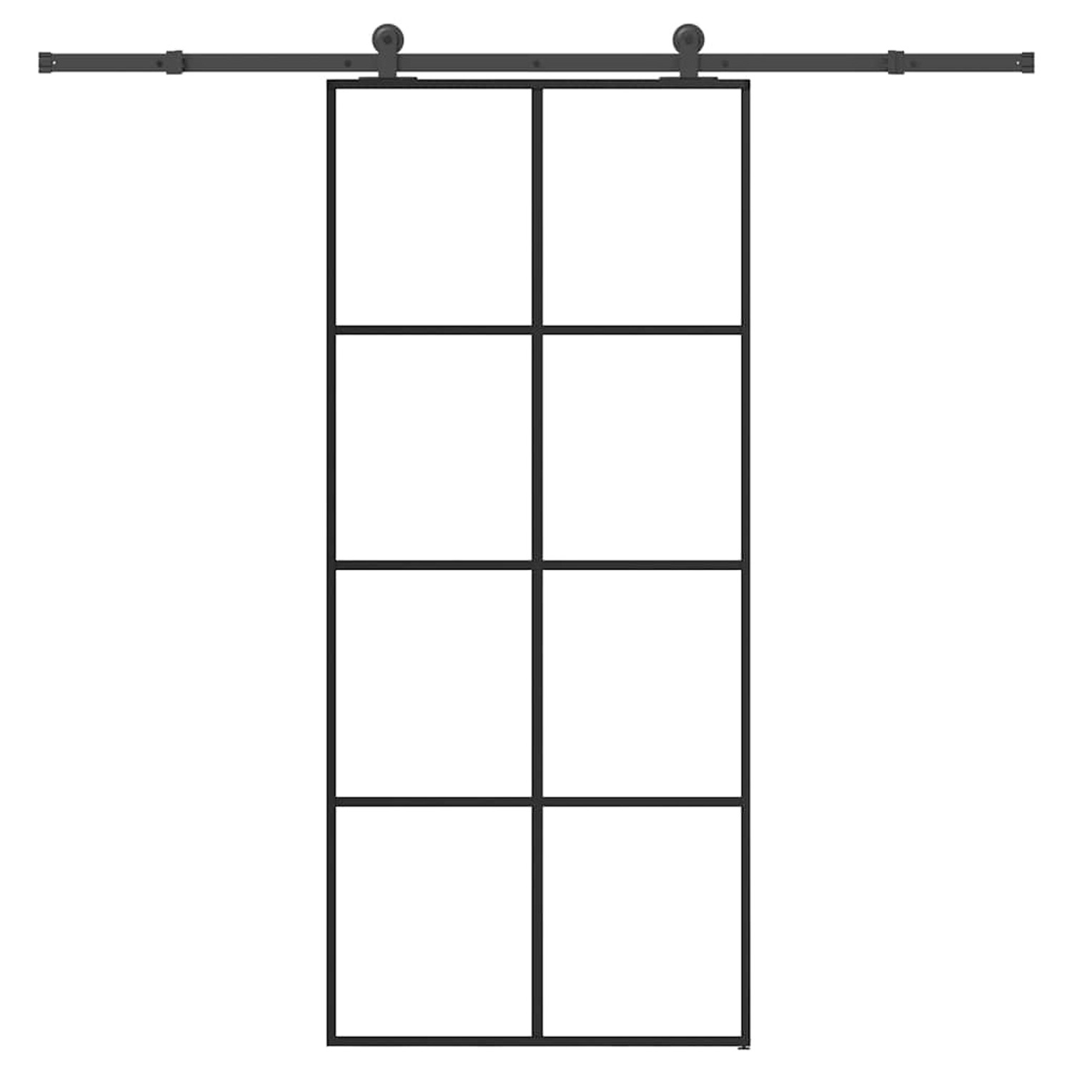 vidaXL Schiebetür mit Beschlag 90x205 cm ESG-Glas & Aluminium 3332895 günstig online kaufen