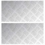 2er Set silberne vidaXL Rautenscheiben aus Aluminium, 40x20cm, für Stufenmatten.