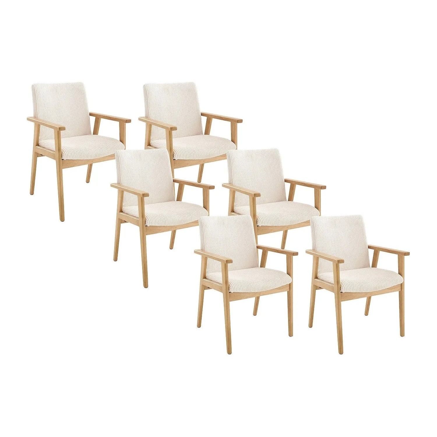 Vente-unique Stuhl Fildon Naturfarben Hell  Cremefarben 58 cm