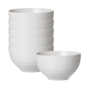 Ritzenhoff & Breker Suomi Müslischalen, 6er Set, cremeweiß, Porzellan, skandinavisches Design.