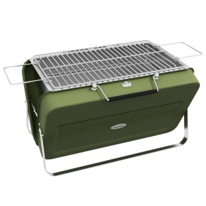 Outsunny Tischgrill im Kofferdesign mit Grillrost aus Edelstahl und Kohleschale.