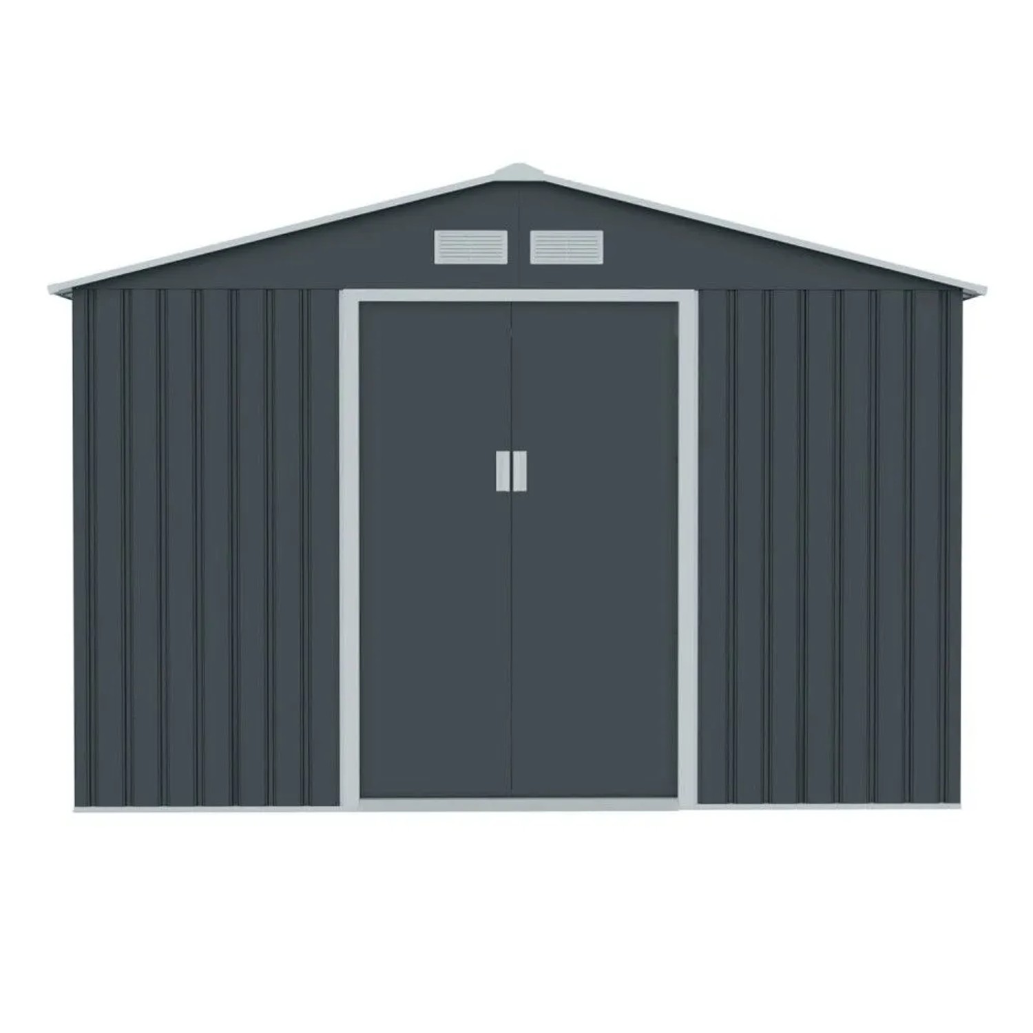 Hattoro Gartenhaus Metall S200 7,3 m³ 277 x 191 x 192 cm Dunkelgrau kaufen bei OBI