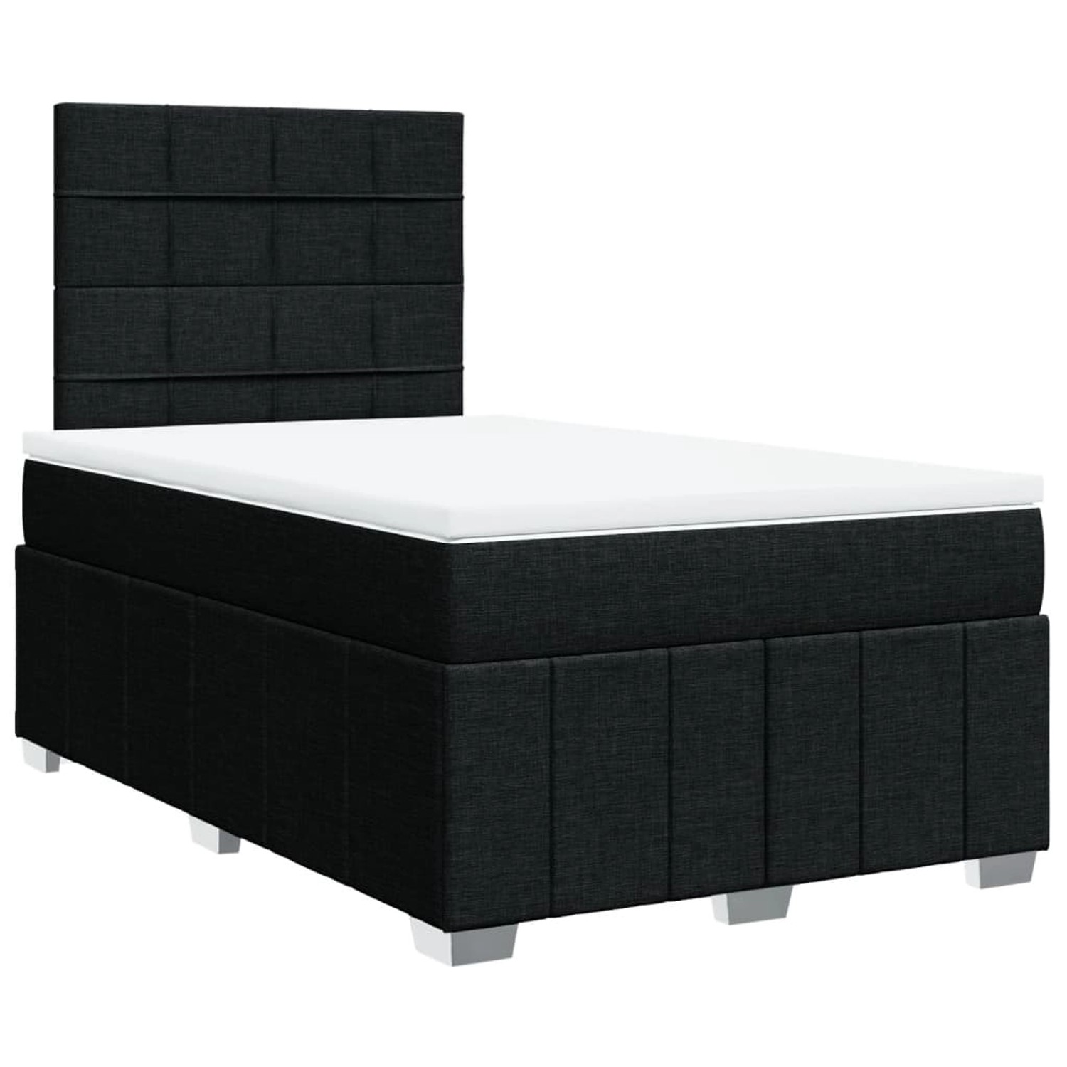 vidaXL Boxspringbett mit Matratze Schwarz 120x190 cm Stoff 3291609 günstig online kaufen