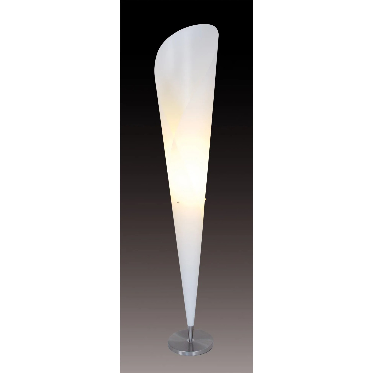 Weiße Näve Stehleuchte Tulip im Design einer Tulpe, Stahlfuß, Höhe 162cm.