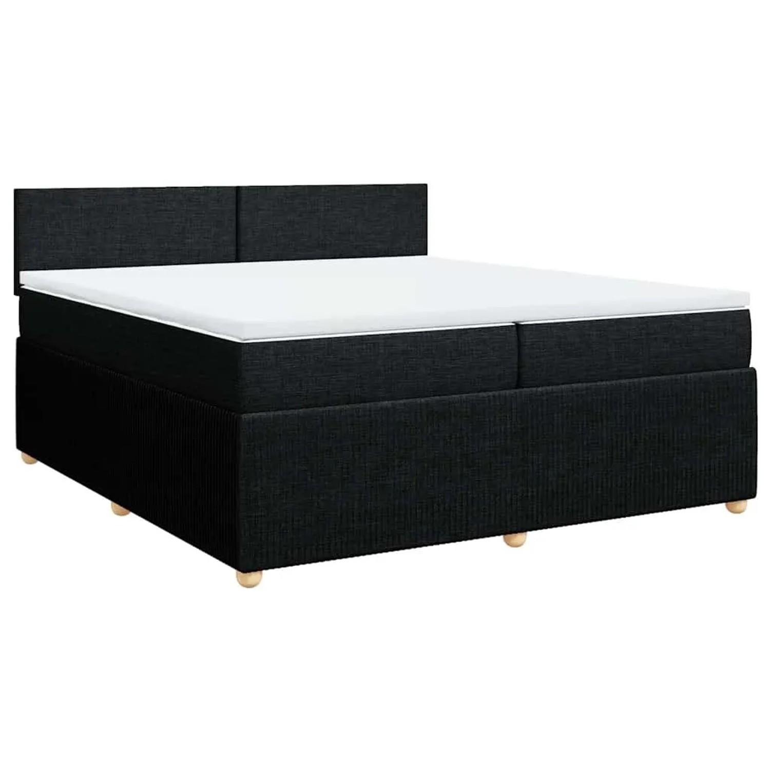 vidaXL Boxspringbett mit Matratze Schwarz 200x200 cm Stoff 3287558 günstig online kaufen