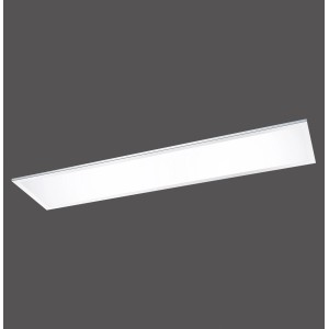 Flache LED-Deckenleuchte Flag von Paul Neuhaus, 120x30 cm, Chromrahmen.