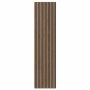 Akustikpaneel Walnuss, MDF mit schwarzem Filz, 60x270cm, zur Wand- und Deckenverkleidung.