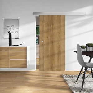 Holzschiebetür Eiche Country, 2060x940 mm, im Wohnraum mit passender Einrichtung.