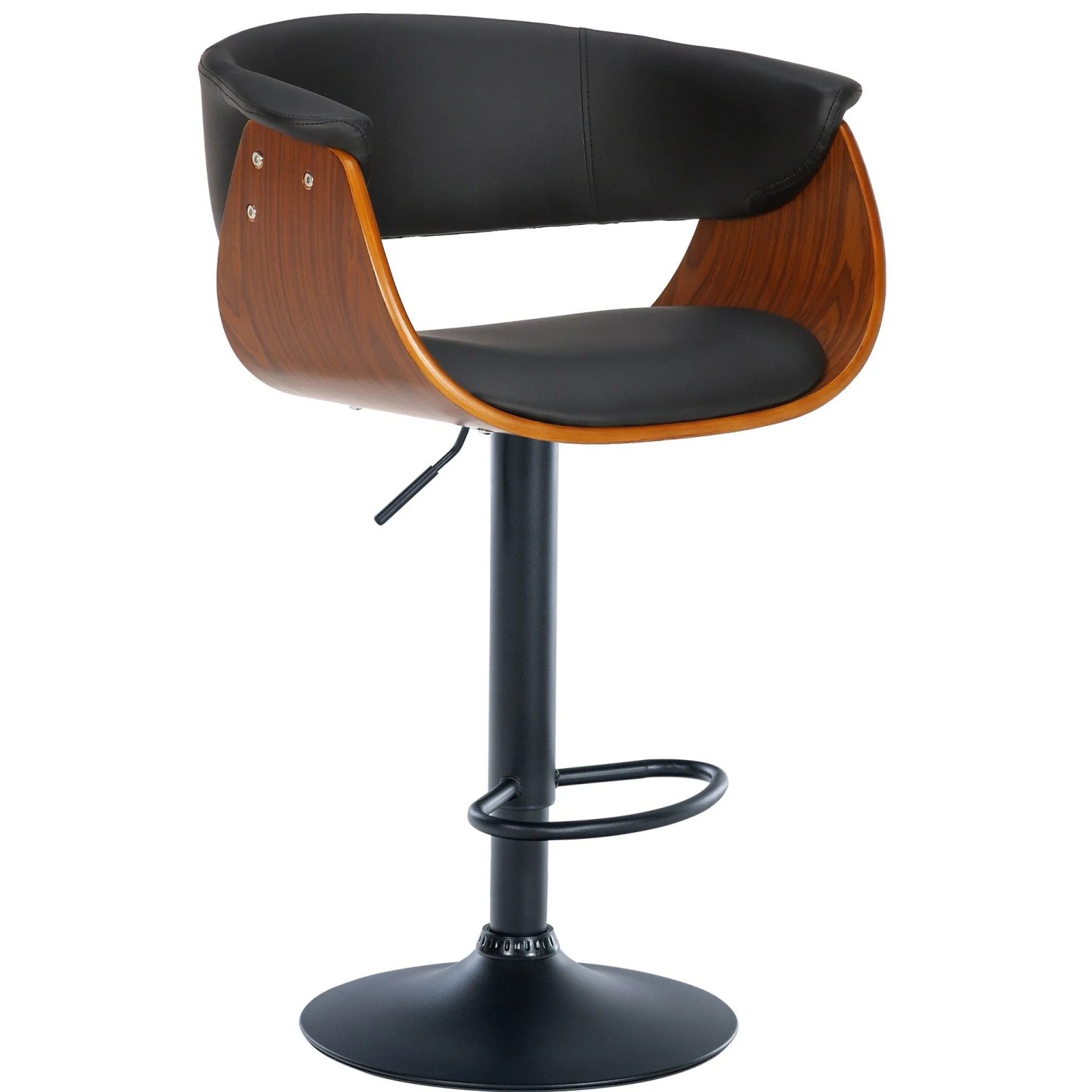 CLP Barhocker Vestal walnuss/schwarz/Kunstleder