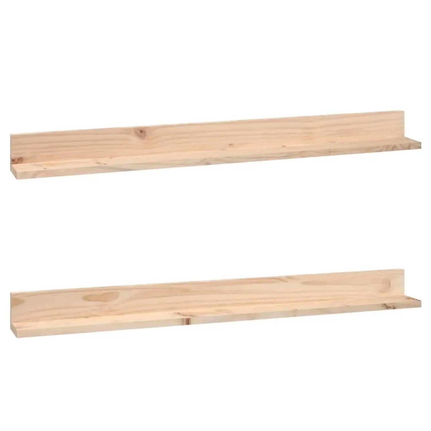 vidaXL Wandregale 2 Stk 110x11x9 cm Massivholz Kiefer 823609