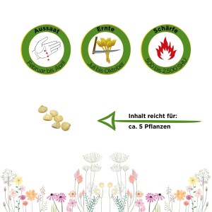 Bild von Deine Gartenwelt Chili Padron Samen: Aussaat, Ernte, Schärfe und Inhalt für ca. 5 Pflanzen.