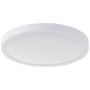 Weiße, runde LED-Deckenleuchte Varano, 37,5 cm Durchmesser, für Bad und Flur geeignet.
