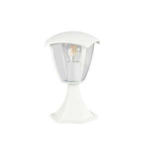 Weiße Trio LED Sockelleuchte Venta, 17x30x17 cm, für den Außenbereich.