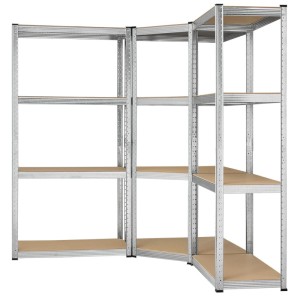 Juskys 3er Regalsystem 1 Corner und 2 Easy Insgesamt 12 Böden mit 960 kg Tragkraft