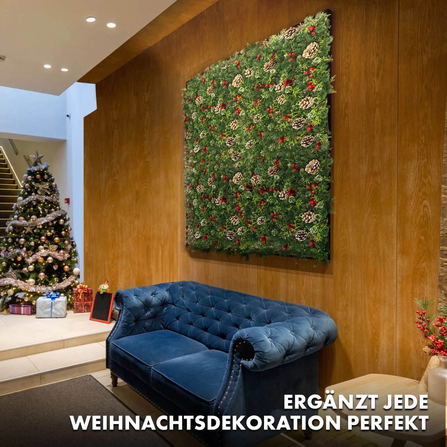 KARAT Weihnachtliche Kunstpflanzenwand 50 x 50 cm kaufen bei OBI