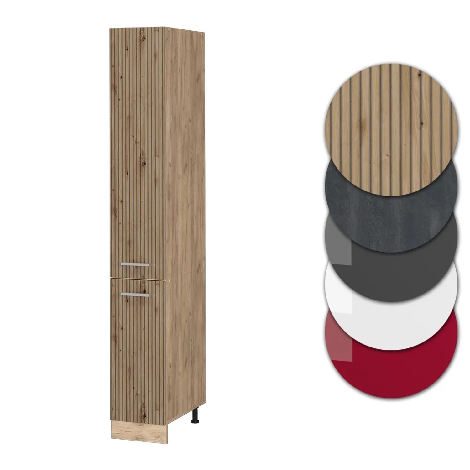 Vicco Apothekerschrank R-Line, Artisan-Eiche/Goldkraft Eiche, 30 cm breit. Küchenschrank mit Farbvarianten.