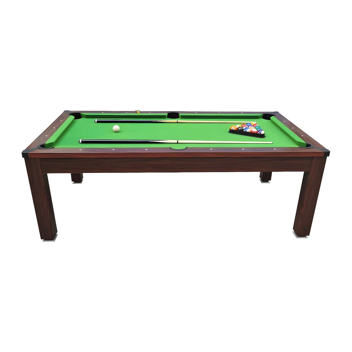 Vente-unique Billardtisch Imperiale Naturfarben Dunkel  Grün 207.7 cm