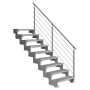 Dolle Außentreppe Gardentop mit 9 Gitterroststufen und Geländer aus Metall und Aluminium.
