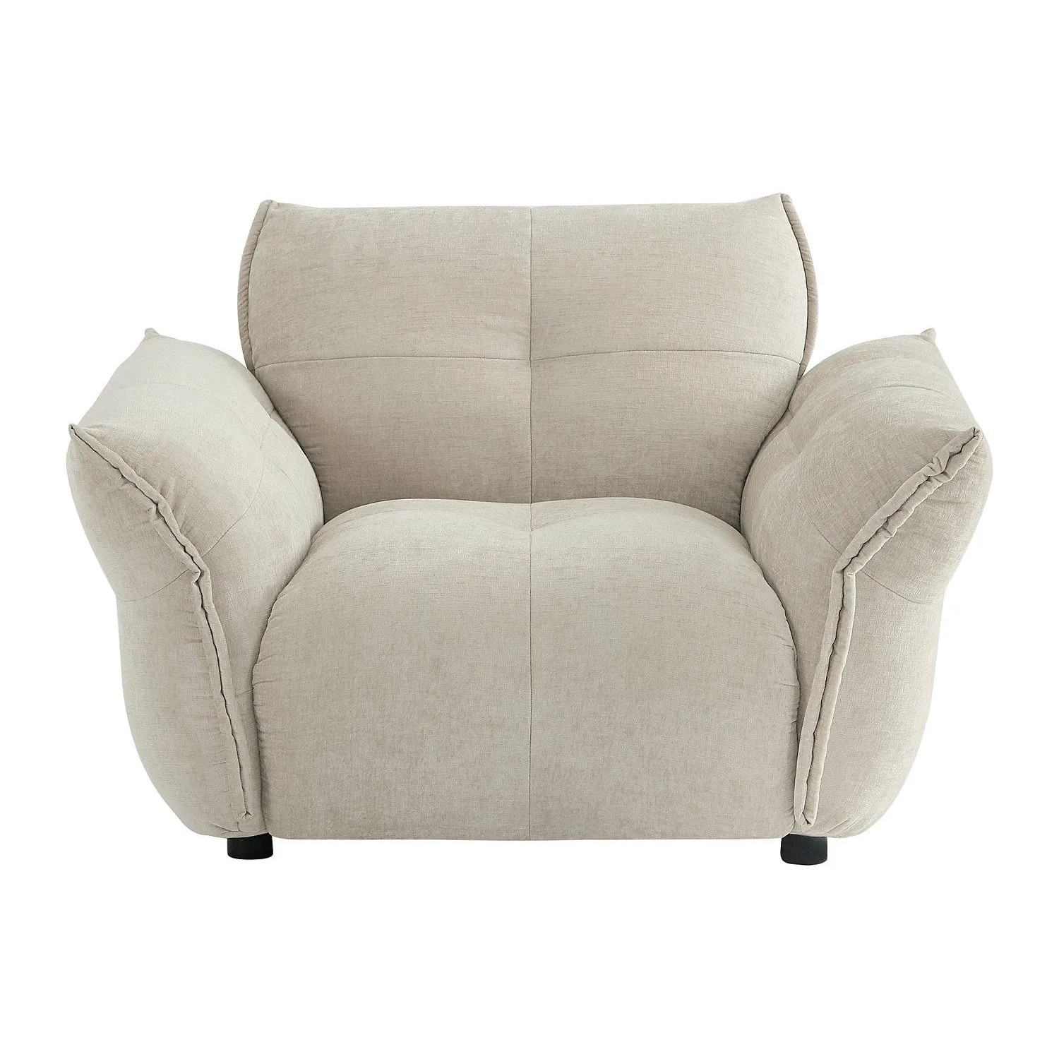 Vente-unique Sessel Mit Gerader Rückenlehne Napizo Beige 120 cm